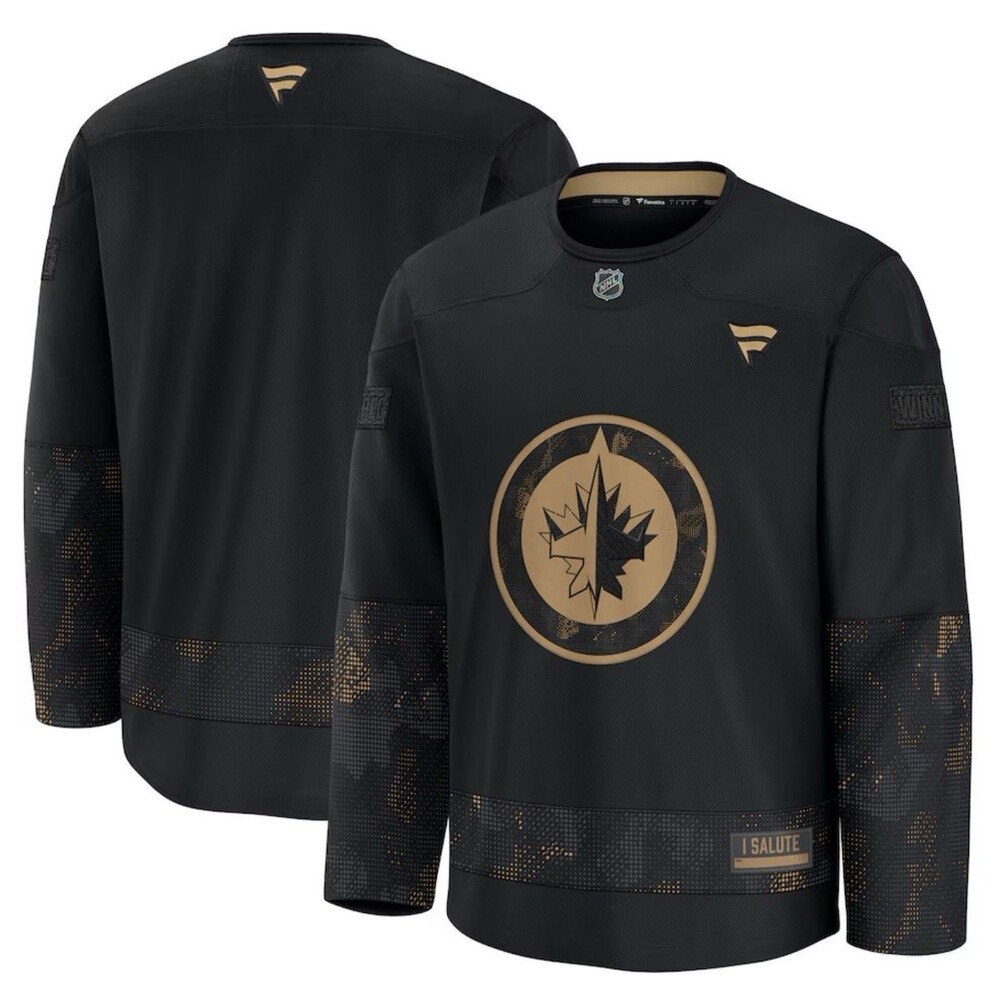 Winnipeg Jets Fanatics Military Appreciation Salute NHL Hockey Jersey Size L NEW
